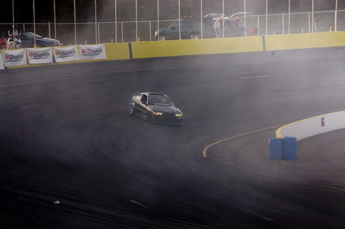 Andy Sapp on the bank at Gresham Motorsports Park
